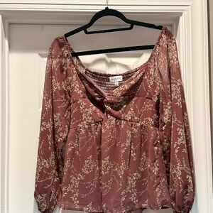 Gilli Floral Mauve Blouse